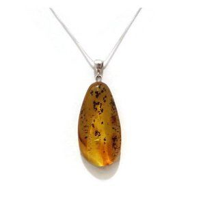 BALTIC Amber Pendant With Inclusion, 100% Real Natural Amber Pendant 9.1gr